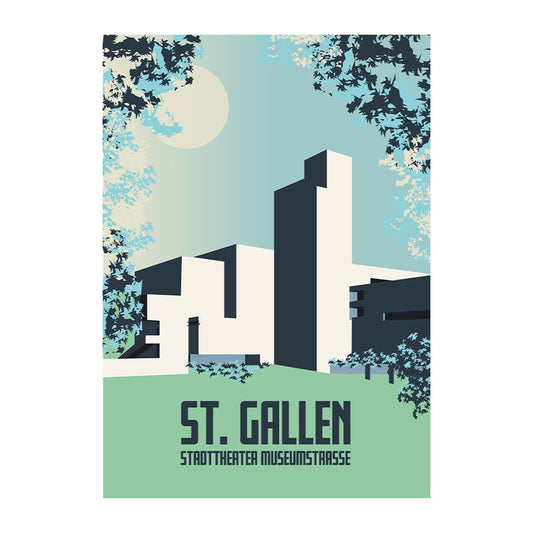 Postkarte: St. Gallen Stadttheater