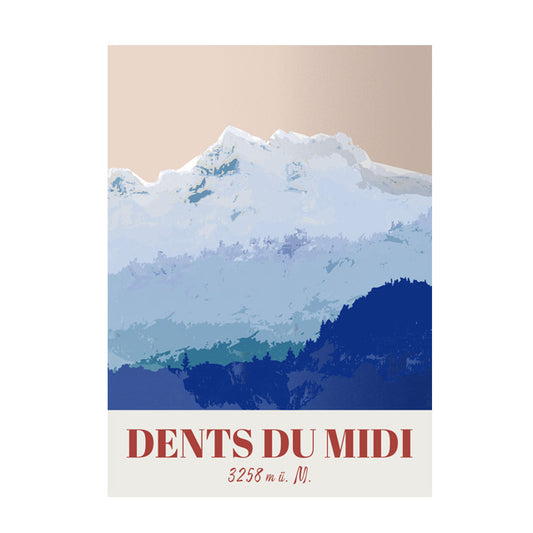 Schweiz Magnet: Wallis Dents du Midi