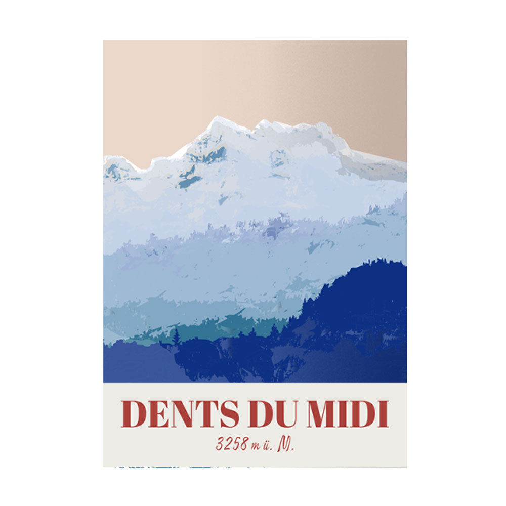Postkarte: Wallis Dents du Midi