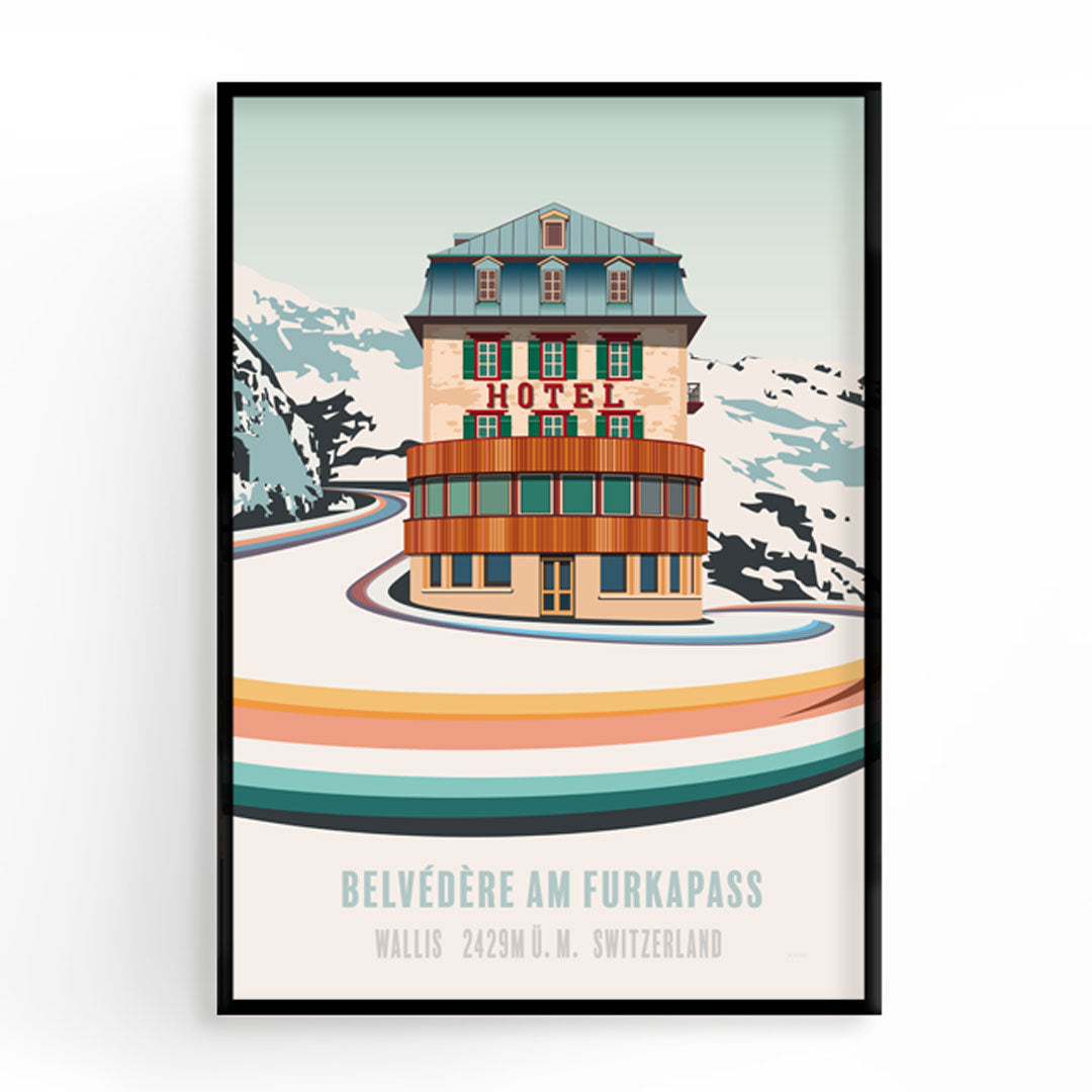 Poster Wallis: Bélvedère am Furkapass