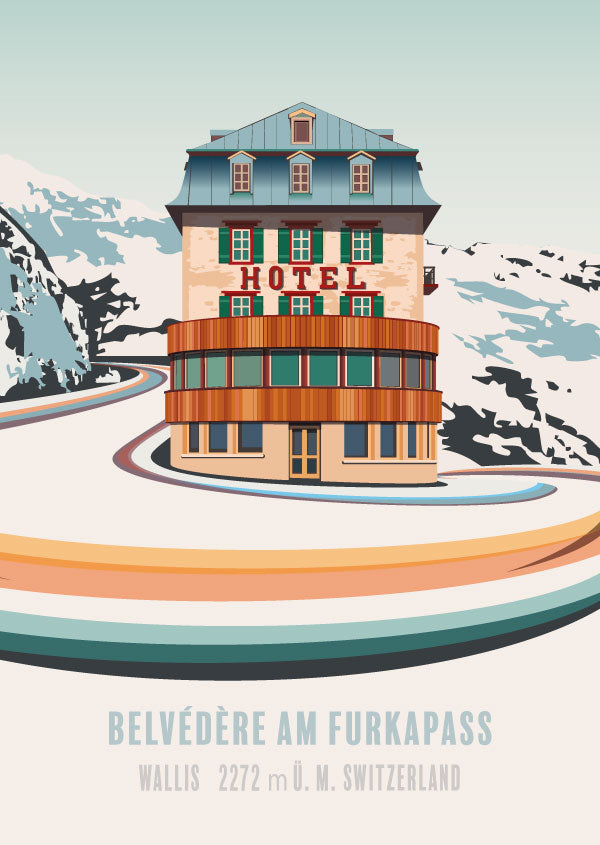 Poster Wallis: Bélvedère am Furkapass