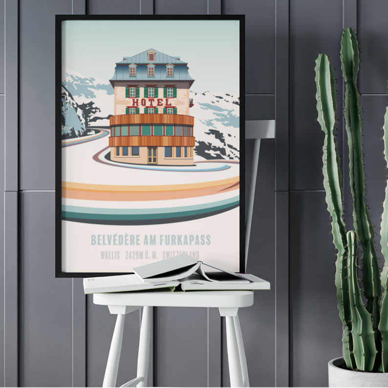 Poster Wallis: Bélvedère am Furkapass