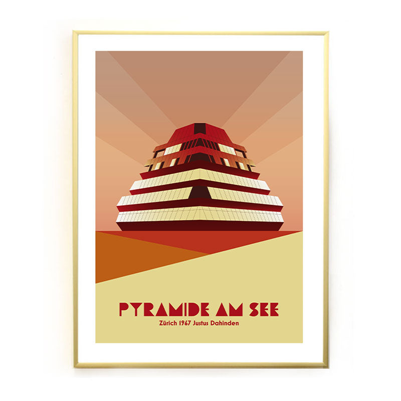 Zürich Poster: Pyramide am See