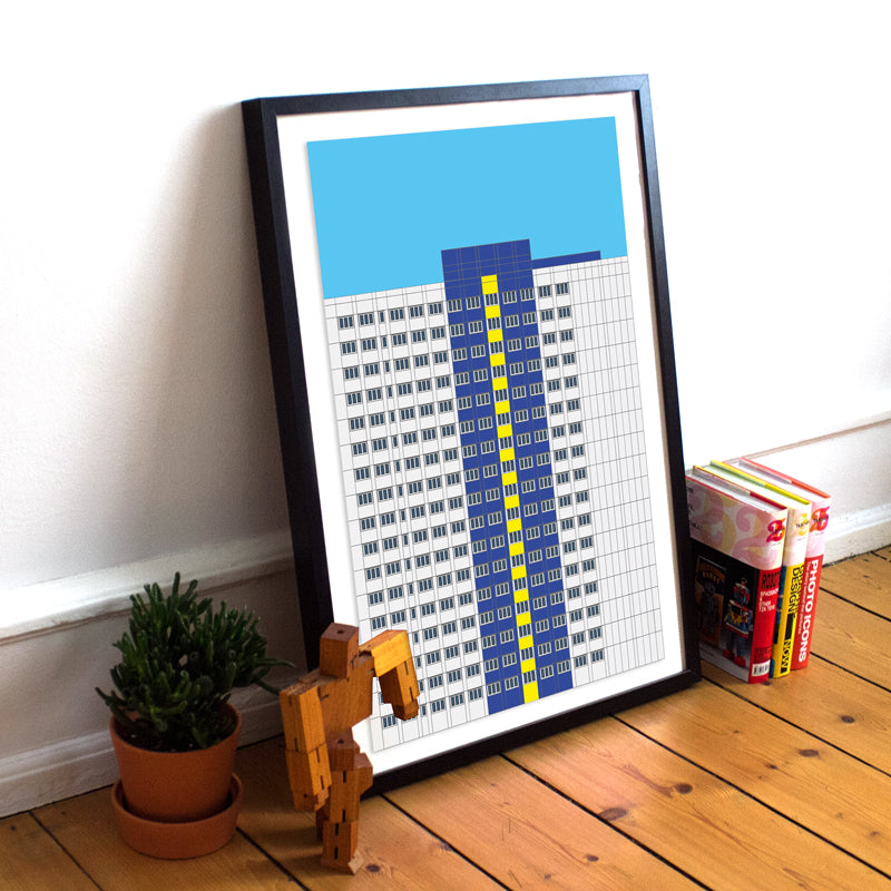 Poster: Plattenbau WHH GT Blue