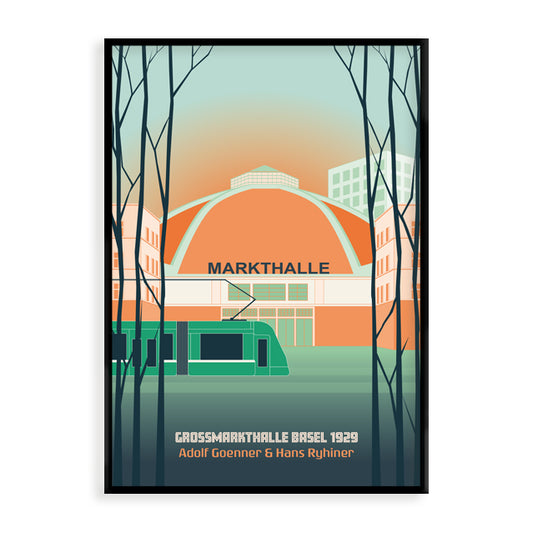 Basel Poster: Market Hall